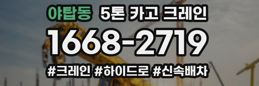 야탑동 5톤 카고 크레인