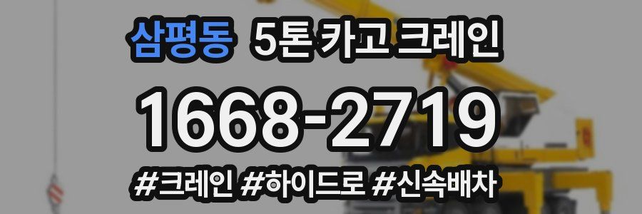 삼평동 5톤 카고 크레인