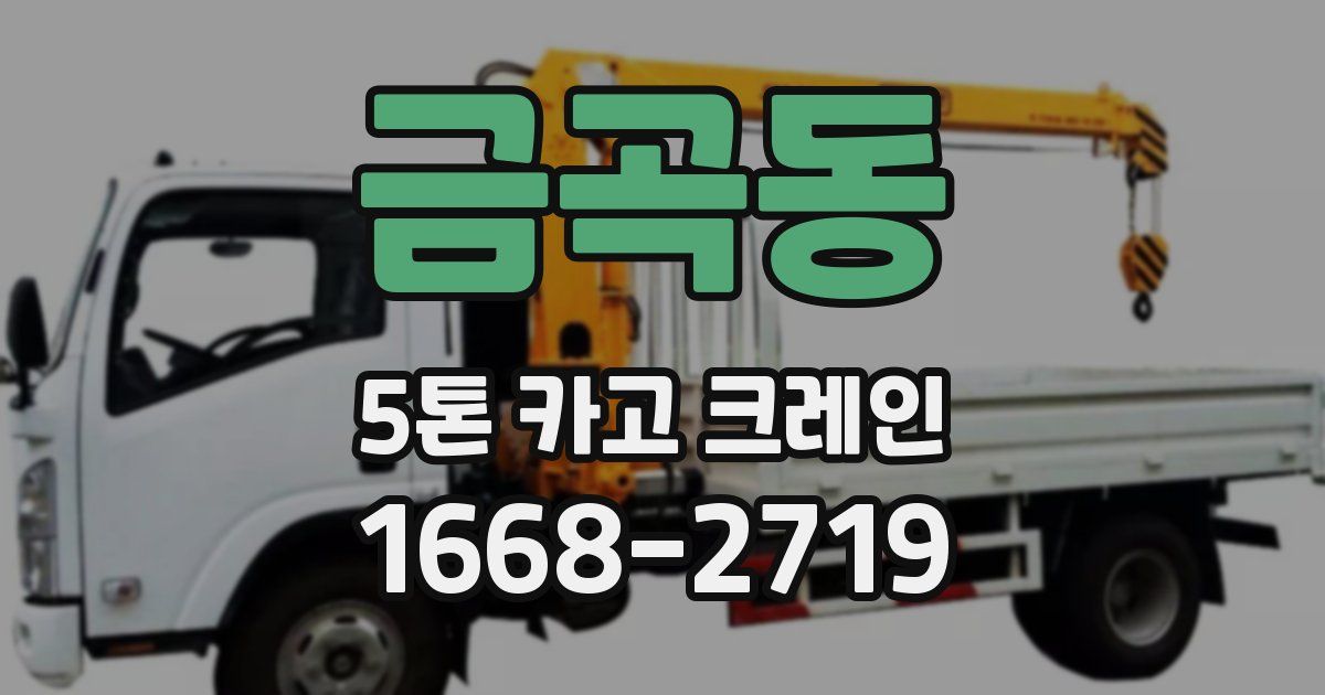 금곡동 5톤 카고 크레인