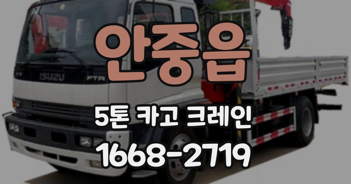 안중읍 5톤 카고 크레인