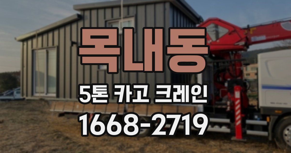 목내동 5톤 카고 크레인