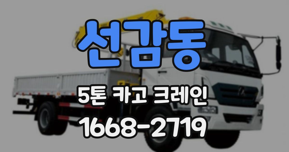선감동 5톤 카고 크레인