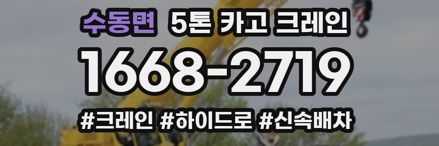 수동면 5톤 카고 크레인