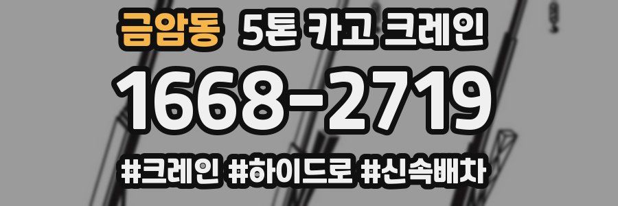 금암동 5톤 카고 크레인