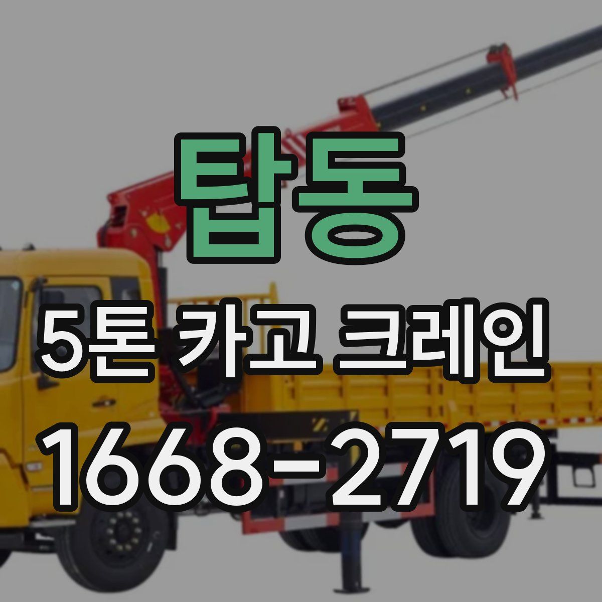 탑동 5톤 카고 크레인