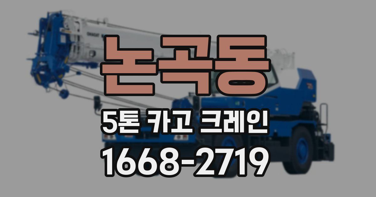 논곡동 5톤 카고 크레인