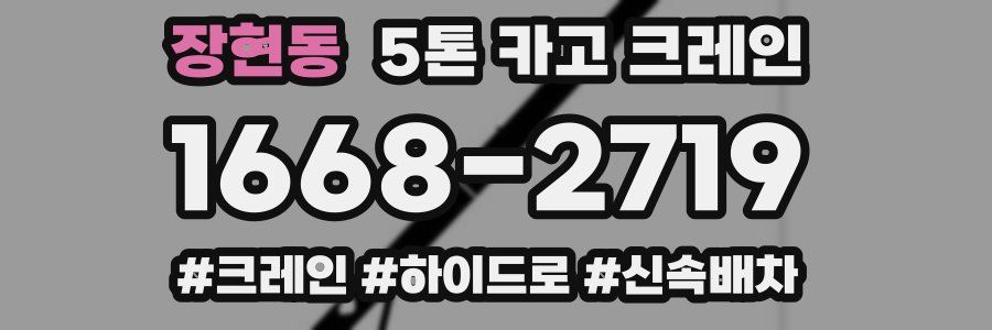 장현동 5톤 카고 크레인