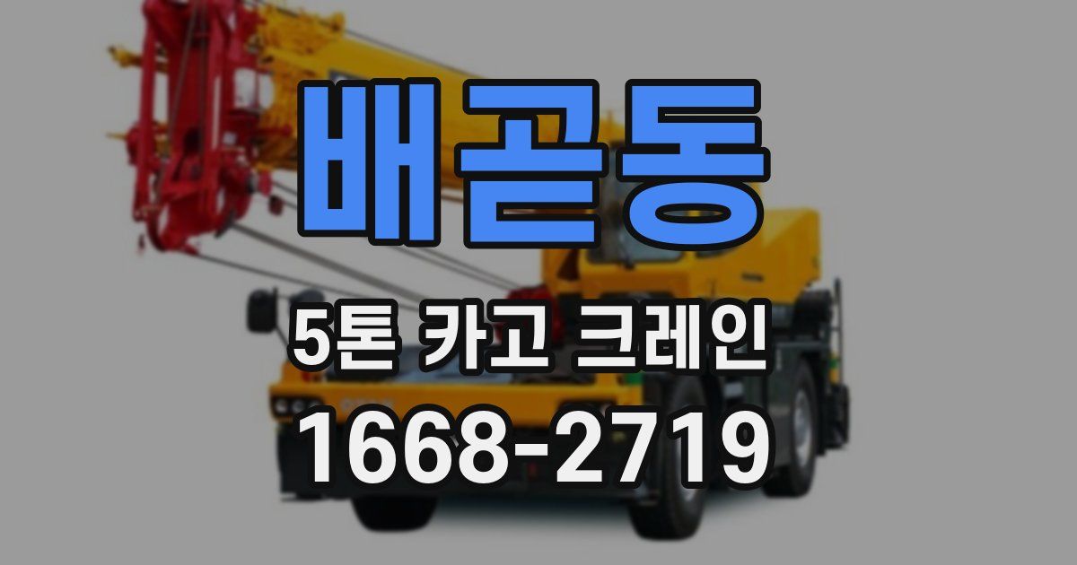 배곧동 5톤 카고 크레인