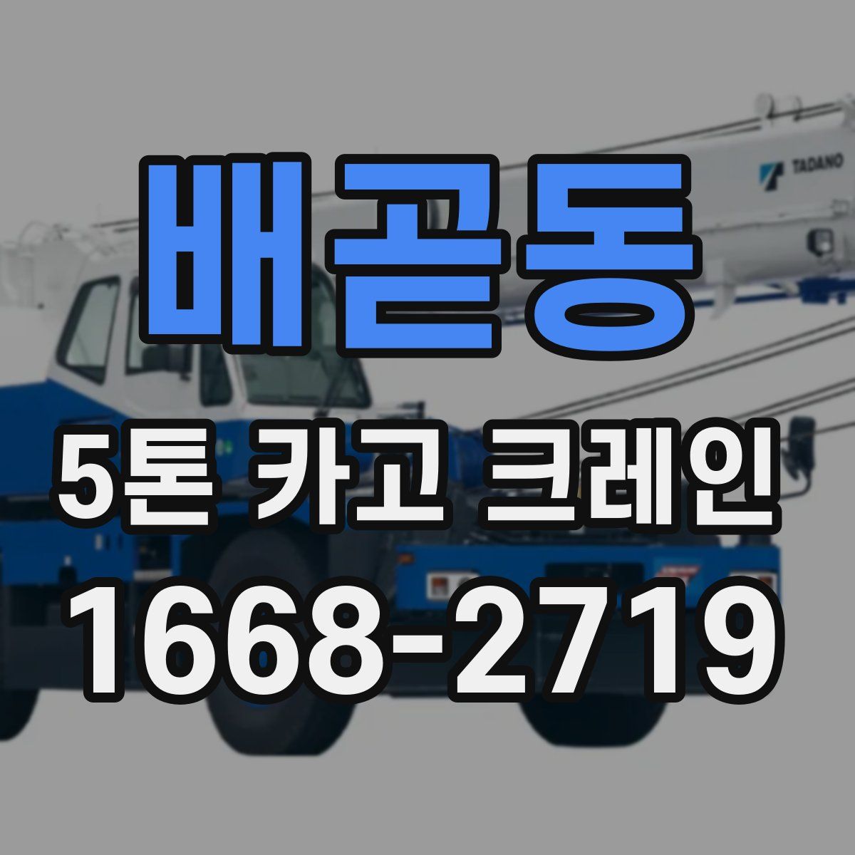 배곧동 5톤 카고 크레인
