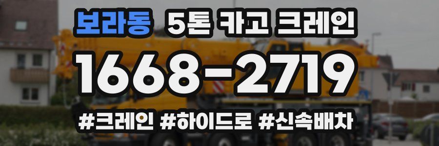 보라동 5톤 카고 크레인