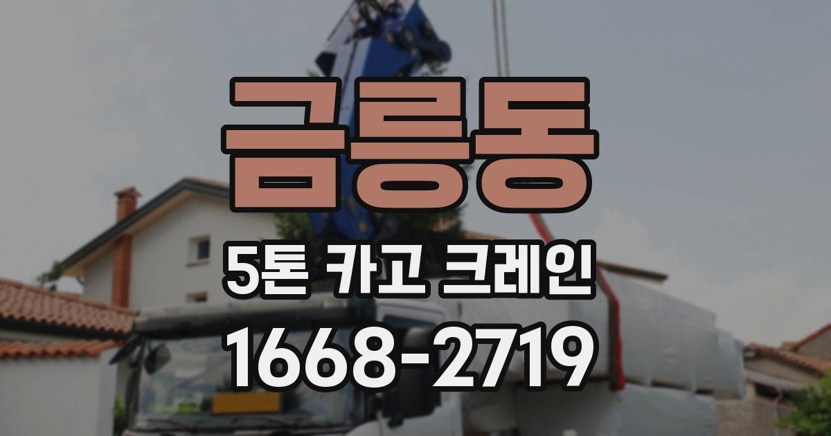 금릉동 5톤 카고 크레인