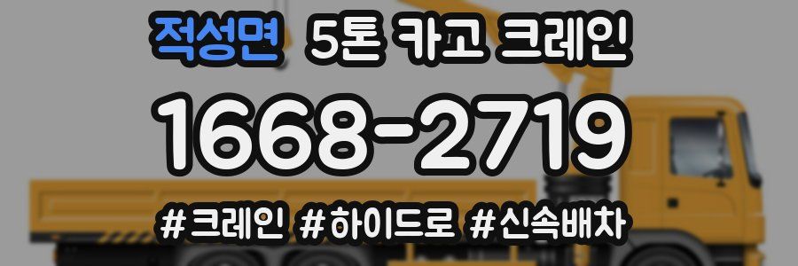 적성면 5톤 카고 크레인