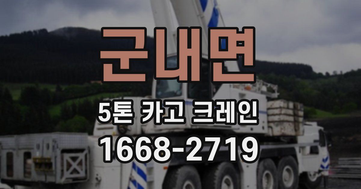 군내면 5톤 카고 크레인