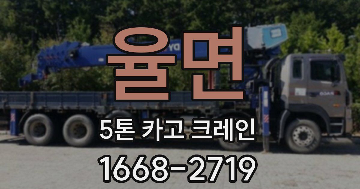 율면 5톤 카고 크레인