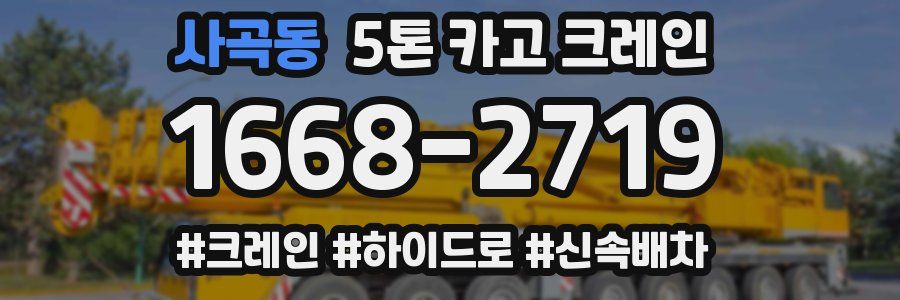 사곡동 5톤 카고 크레인