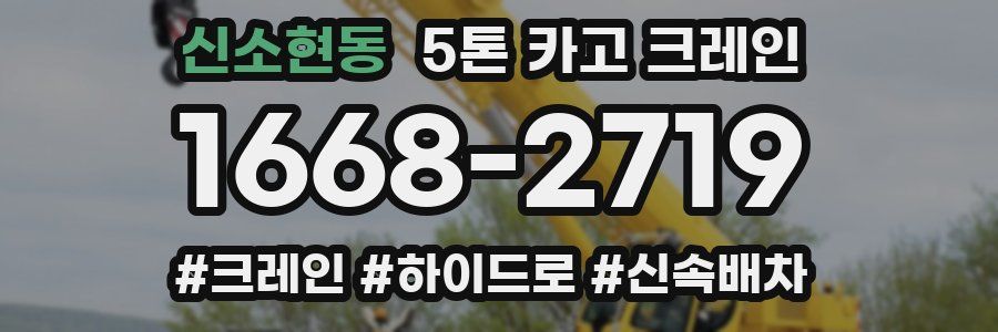 신소현동 5톤 카고 크레인