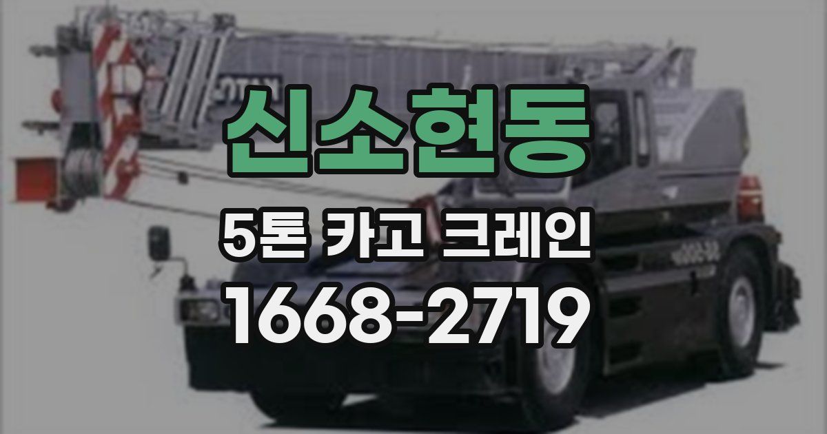 신소현동 5톤 카고 크레인