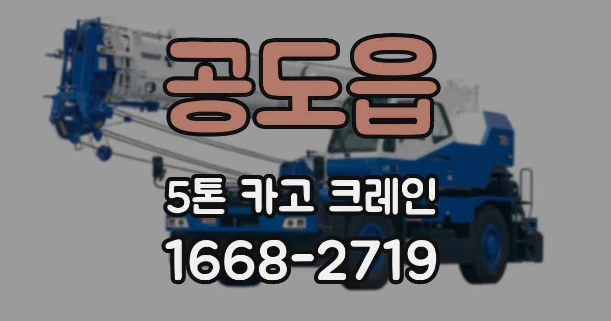 공도읍 5톤 카고 크레인