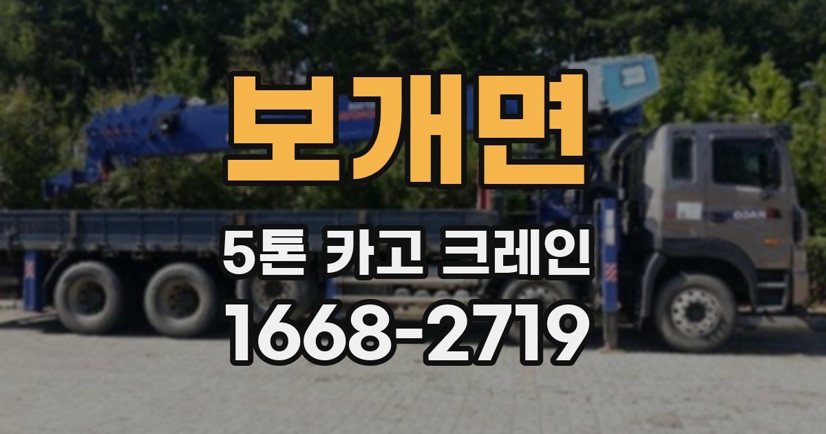 보개면 5톤 카고 크레인