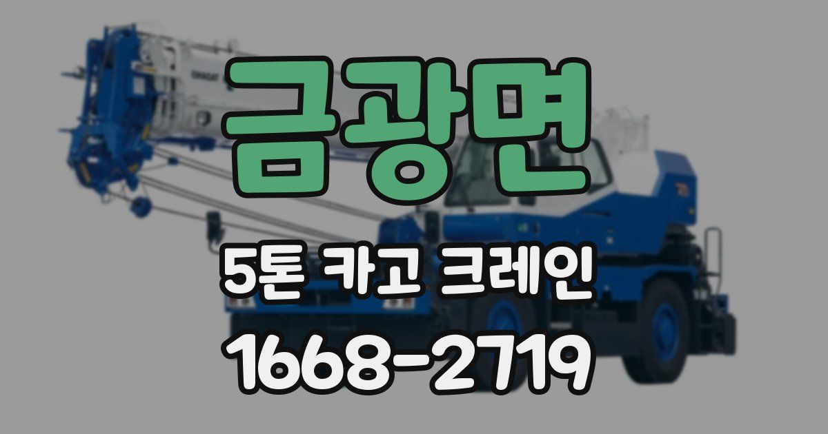 금광면 5톤 카고 크레인