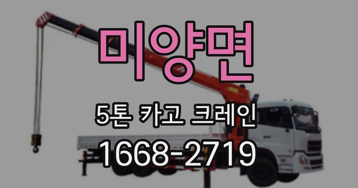 미양면 5톤 카고 크레인