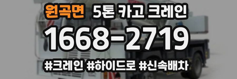 원곡면 5톤 카고 크레인