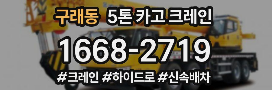 구래동 5톤 카고 크레인