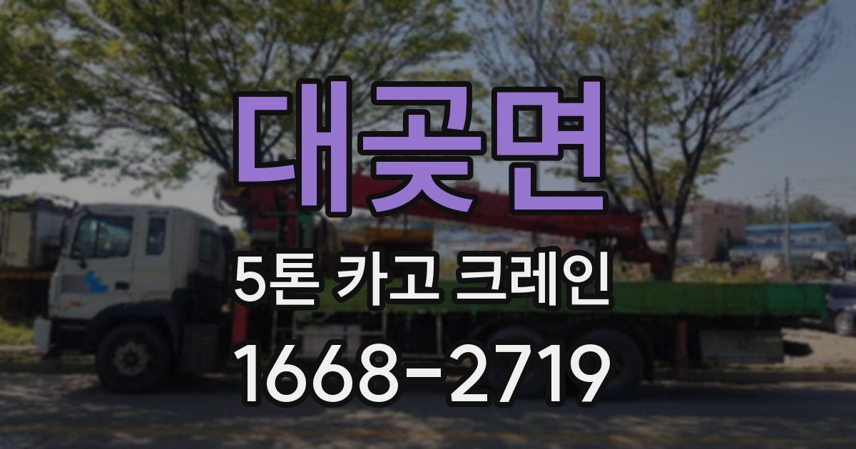 대곶면 5톤 카고 크레인