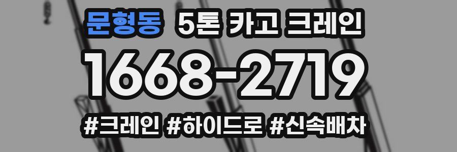 문형동 5톤 카고 크레인