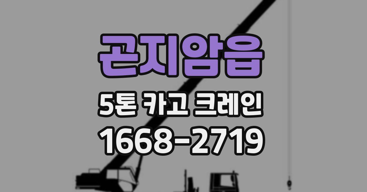 곤지암읍 5톤 카고 크레인