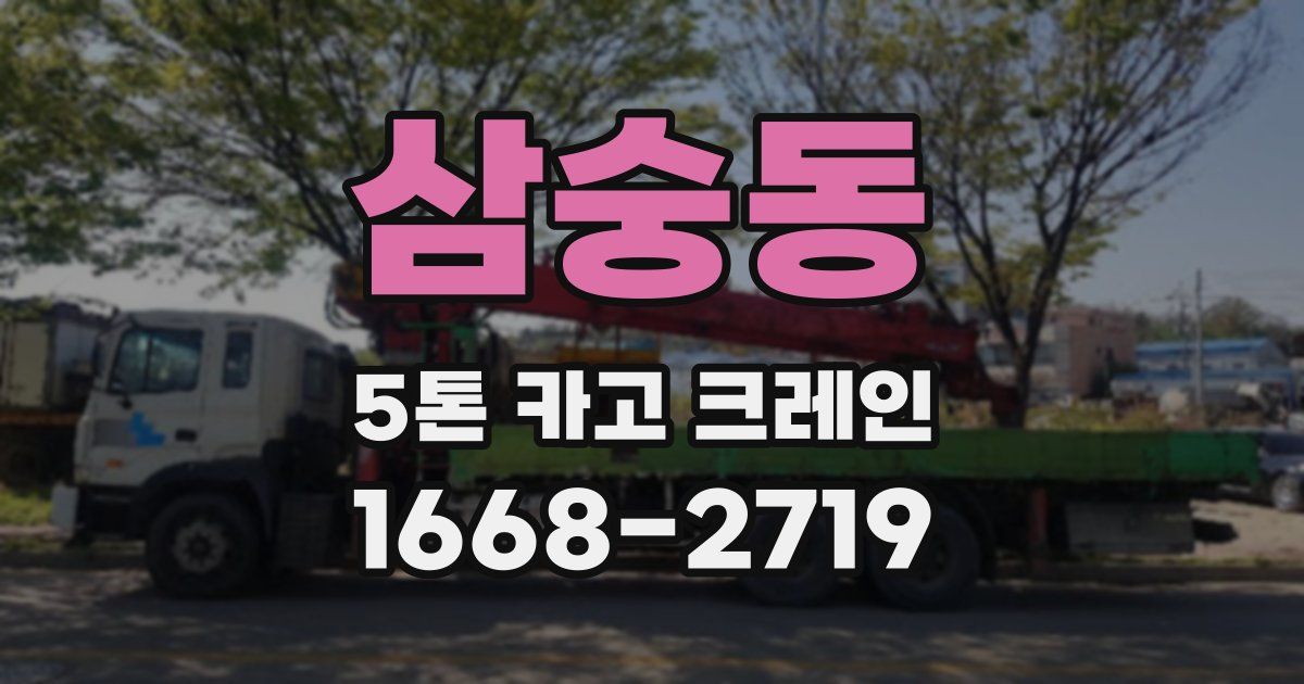 삼숭동 5톤 카고 크레인