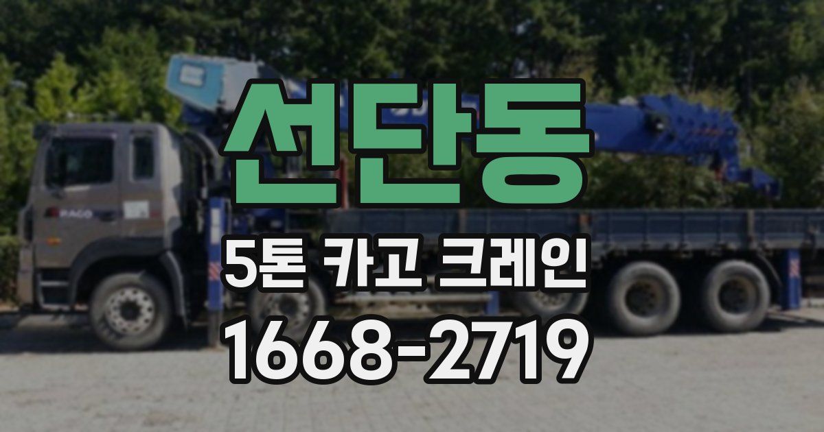 선단동 5톤 카고 크레인