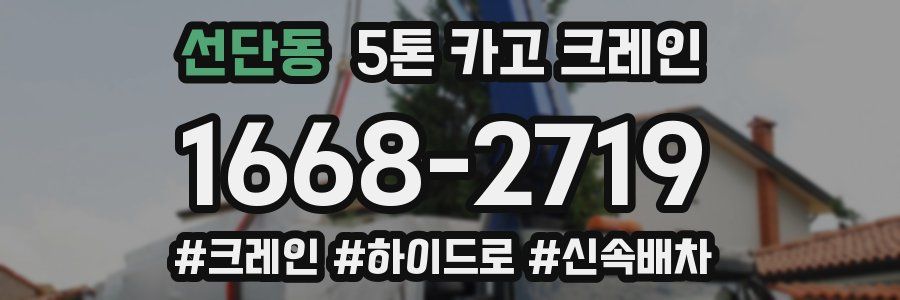 선단동 5톤 카고 크레인