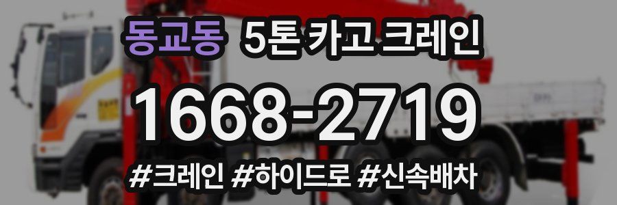 동교동 5톤 카고 크레인