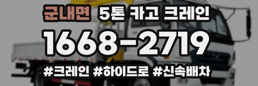 군내면 5톤 카고 크레인