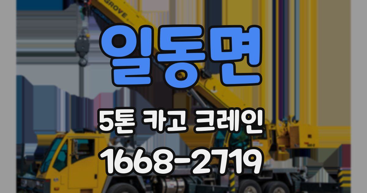일동면 5톤 카고 크레인
