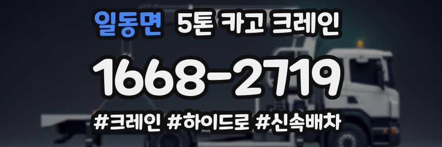 일동면 5톤 카고 크레인