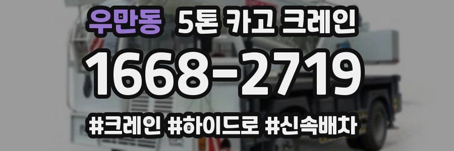 우만동 5톤 카고 크레인