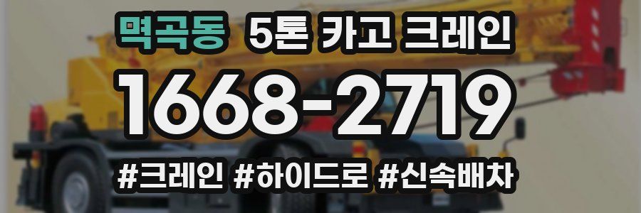 멱곡동 5톤 카고 크레인