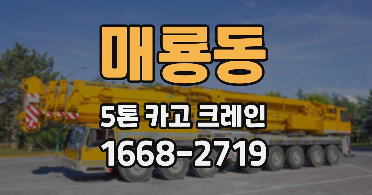매룡동 5톤 카고 크레인