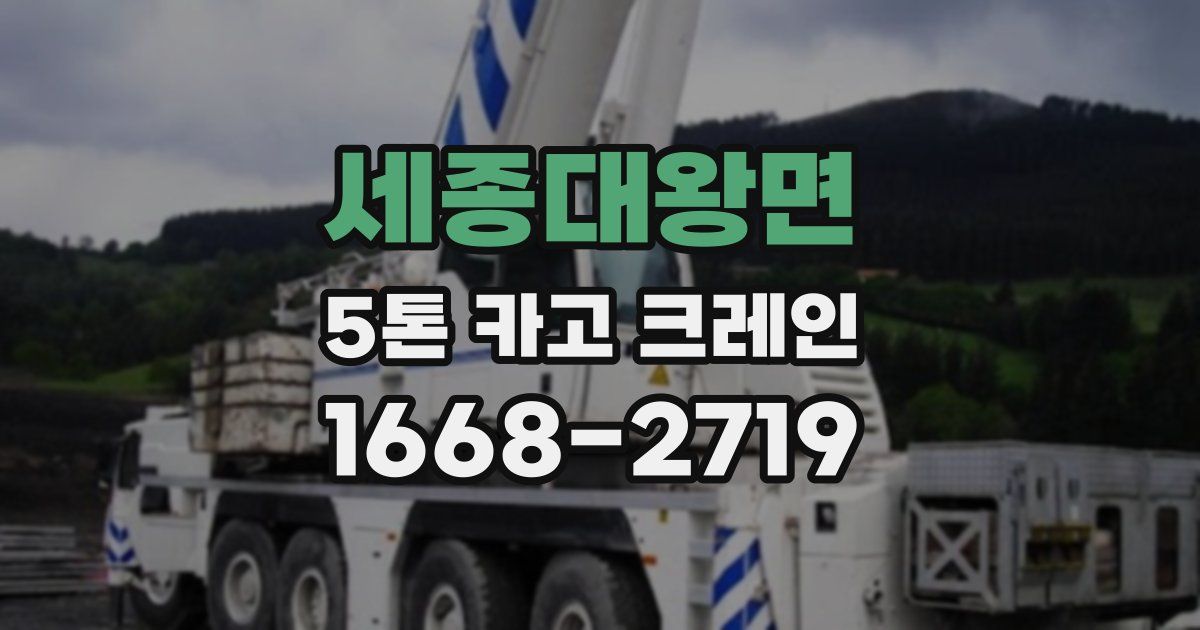 세종대왕면 5톤 카고 크레인