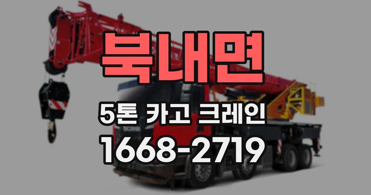 북내면 5톤 카고 크레인