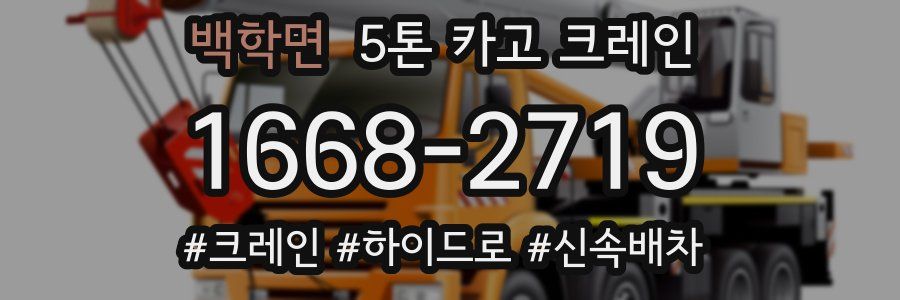 백학면 5톤 카고 크레인