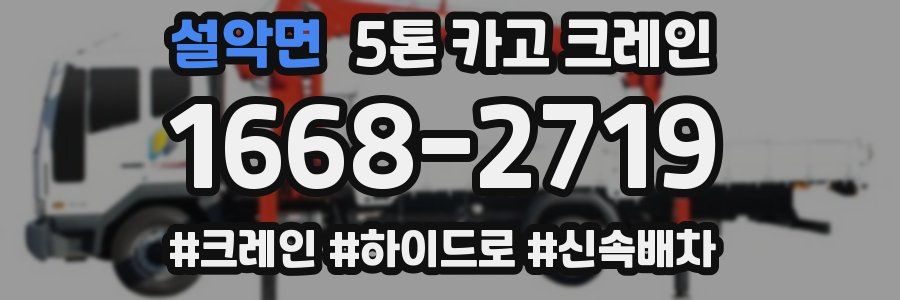 설악면 5톤 카고 크레인