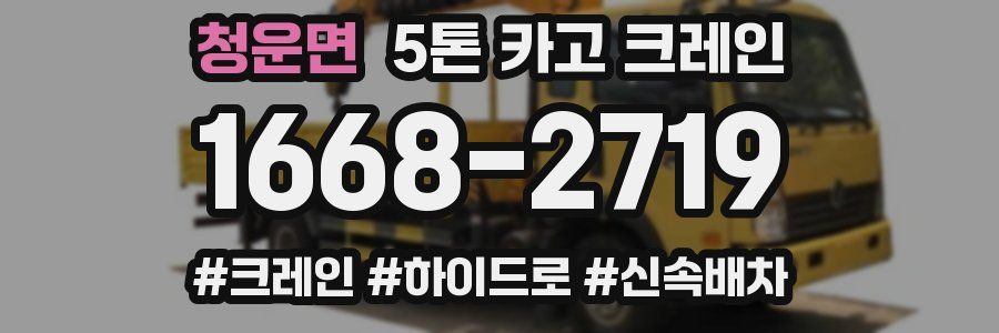 청운면 5톤 카고 크레인