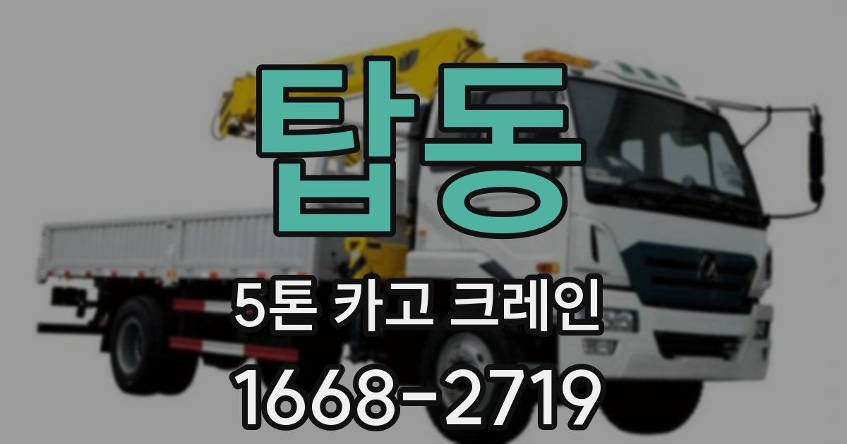 탑동 5톤 카고 크레인