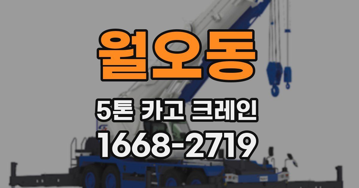 월오동 5톤 카고 크레인