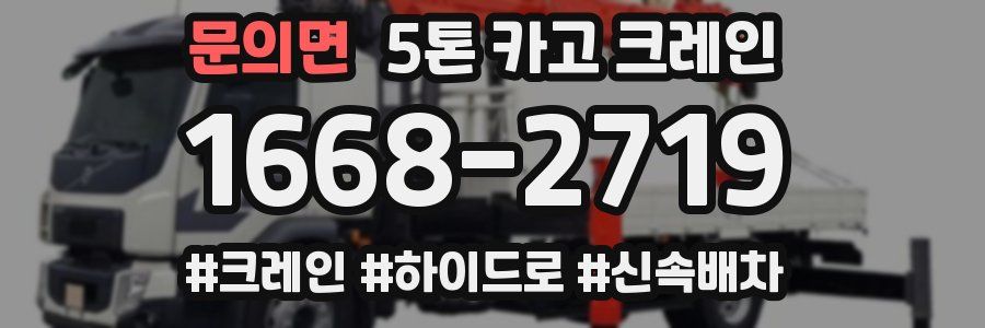 문의면 5톤 카고 크레인