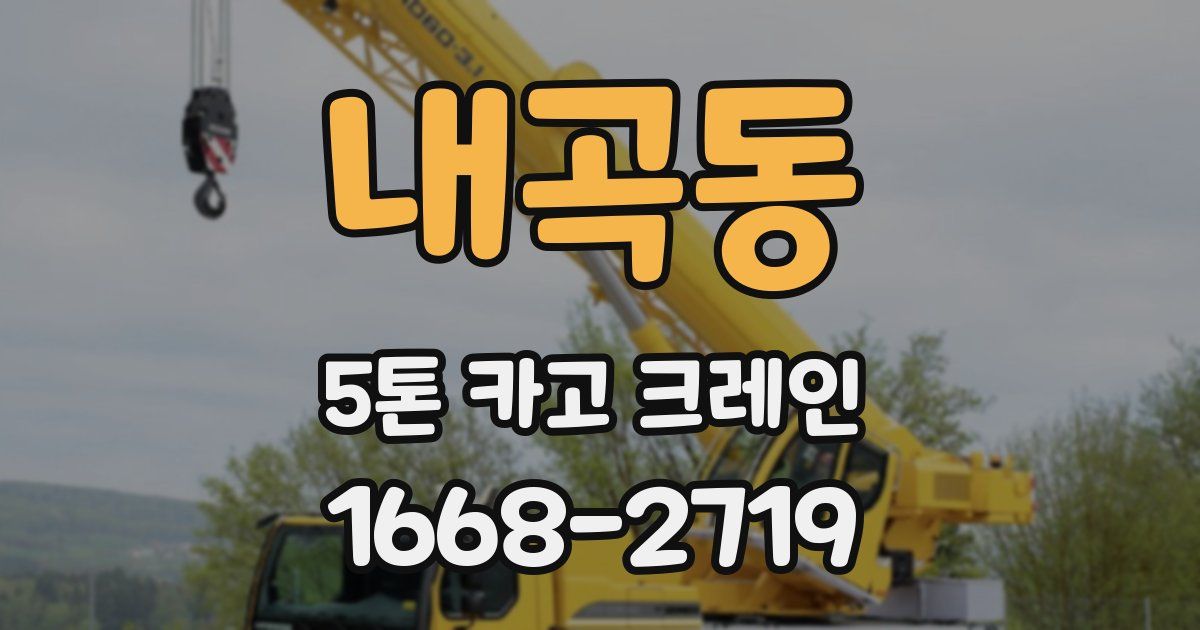 내곡동 5톤 카고 크레인