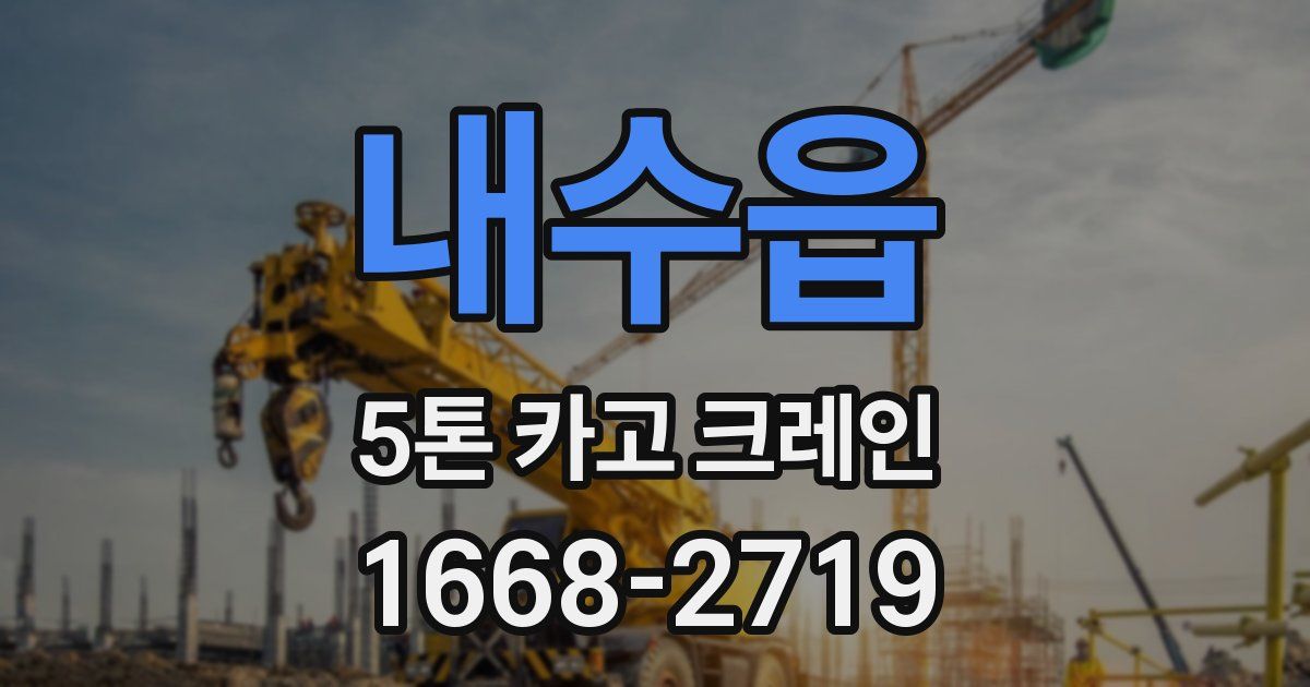 내수읍 5톤 카고 크레인